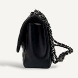 Bolsa Chanel Classic Double Flap Lambskin Preta