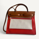 Bolsa Hermès Herbag 31 Orange Mecano com Ferragens Palladium