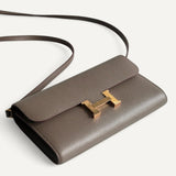 Bolsa Hermés Constance To Go Epsom Etoupe com Ferragens Gold