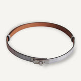 Cinto Hermès Kelly 18 Epsom Silver com Ferragens Palladium