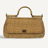Bolsa Dolce & Gabbana Sicily Medium em Ráfia