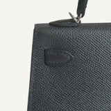 Bolsa Hermès Mini Kelly Epsom Noir com Ferragens Palladium