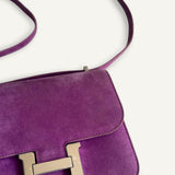 Bolsa Hermès Constance 18 Doblis Violet Clair com Ferragens Palladium