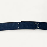 Cinto Hermès Kelly 18 Denim com Ferragens Palladium