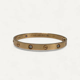 Pulseira Cartier Love em Ouro Rose com 4 Diamantes