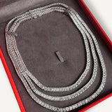 Colar de Diamantes Tripla Riviera