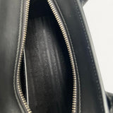 Bolsa Prada Monochrome Preta com Ferragens Prateadas