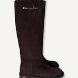 Bota Christian Dior D-Town Boot Suede Chocolate Brown