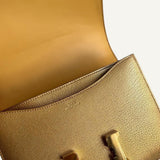 Bolsa Hermès Constance 18 Chevre Dore com Ferragens Gold