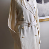 Trench Coat Hermès Paris Wool Creme