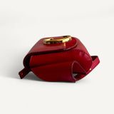 Pochete Chloé C Belt Bag Vermelha com Ferragens Douradas