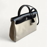 Bolsa Hermès Herbag 31 Ecru|Noir com Ferragens Palladium