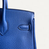 Bolsa Hermès Birkin 25 Togo Bleu France com Ferragens Palladium