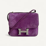 Bolsa Hermès Constance 18 Doblis Violet Clair com Ferragens Palladium
