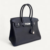 Bolsa Hermès Birkin 30 Togo Noir com Ferragens Palladium