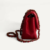 Bolsa Chanel Classic Flap Mini Rosa Coral com Ferragens Douradas