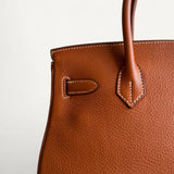 Bolsa Hermès Birkin 30 Barenia com Ferragens Palladium
