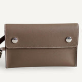 Carteira Hermès Snap Etoupe Epsom Com Ferragens Palladium