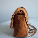 Bolsa Chanel Classic Flap Suede Caramelo