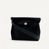 Bolsa Hermès Herbag Mini Toile Noir com Ferragens Palladium