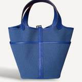 Bolsa Hermès Picotin 18 Cargo Bleu com Ferragens Palladium