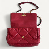 Bolsa Chanel 19 Medium Lambskin Vermelha