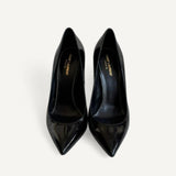 Scarpin Saint Laurent Opyum em Couro Preto Envernizado