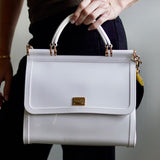 Bolsa Dolce & Gabbana Sicily Branca com Ferragens Douradas