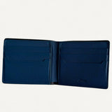 Carteira Brioni de Couro Azul Marinho