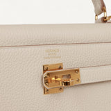 Bolsa Hermès Kelly 25 Togo Craie com Ferragens Gold