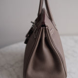Bolsa Hermès Birkin 25 Togo Etoupe com Ferragens Palladium