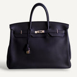 Bolsa Hermes Birkin 40 Togo Noir com Ferragem Palladium