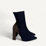 Bota Louis Vuitton Ribana Preta com Monograma