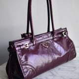 Bolsa Prada Bonnie Média Burgundy