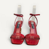Sandália Dolce & Gabbana 3.5 em Couro Envernizado Vermelho