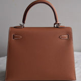 Bolsa Hermès Kelly 25 Epsom Sellier Gold com Ferragens Palladium