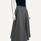 Saia Valentino V-Logo Maxi Skirt Cinza