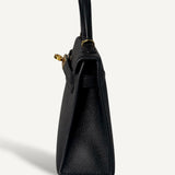 Bolsa Hermès Mini Kelly Epsom Noir com Ferragens Gold