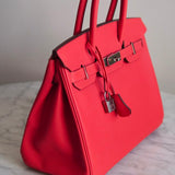Bolsa Hermès Birkin 30 Veau Epsom Capucine com Ferragens Palladium