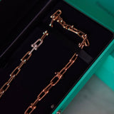Colar Tiffany Elos G com Diamantes Ouro Rosa