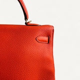 Bolsa Hermès Kelly 35 Togo Orange com Ferragens Gold