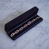 Pulseira Tiffany Elos Grandes com Diamantes Rose Gold