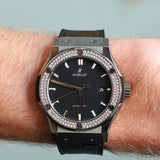 Relógio Hublot Classic Fusion Titanium Deep Blue Com diamantes 38mm