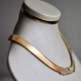 Colar Malha em Ouro Amarelo 18K  com Pavê em Diamantes