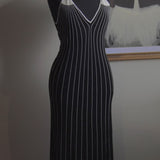 Vestido Chanel Mixed Fibers Black & White