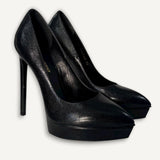 Scarpin Saint Laurent Stileto em Couro Preto