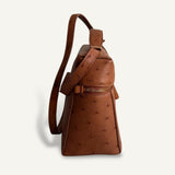 Bolsa Loro Piana Extra L27 Ostrich Sand Haze com Ferragens Douradas