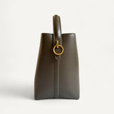 Bolsa Saint Laurent LE 37 Bucket Verde com Ferragens Douradas