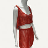 Conjunto Prada Red Cotton Tricot