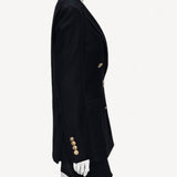 Blazer Balmain Preto com Botões Dourados